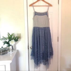 Periwinkle lace slip dress